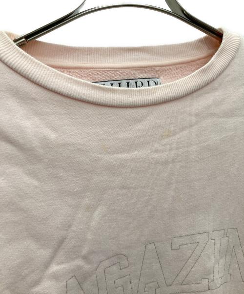 THIRD MAGAZINE（サードマガジン）THIRD MAGAZINE (サードマガジン) ビッグロゴ刺繍スウェット ピンク サイズ:SIZE9の古着・服飾アイテム