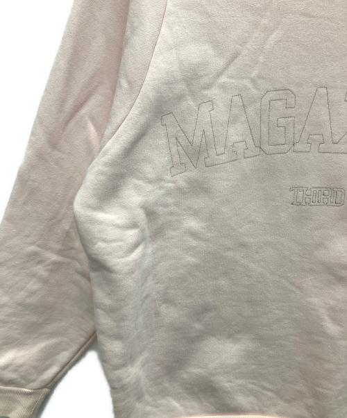 THIRD MAGAZINE（サードマガジン）THIRD MAGAZINE (サードマガジン) ビッグロゴ刺繍スウェット ピンク サイズ:SIZE9の古着・服飾アイテム