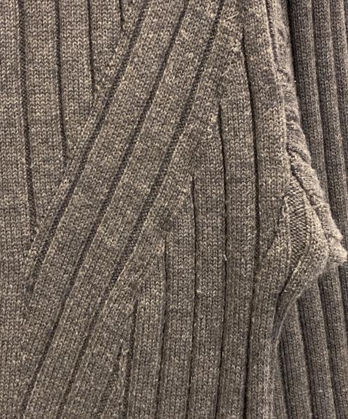 Mystrada（マイストラーダ）Mystrada (マイストラーダ) ジップカラーニットワンピース グレー サイズ:38の古着・服飾アイテム