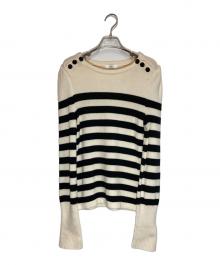 OBLI（オブリ）の古着「ボーダーニット」｜アイボリー