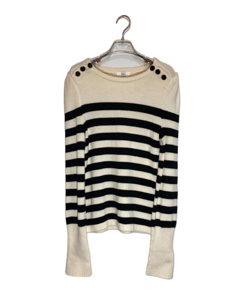 OBLI（オブリ）OBLI (オブリ) ボーダーニット アイボリー サイズ:FREEの古着・服飾アイテム