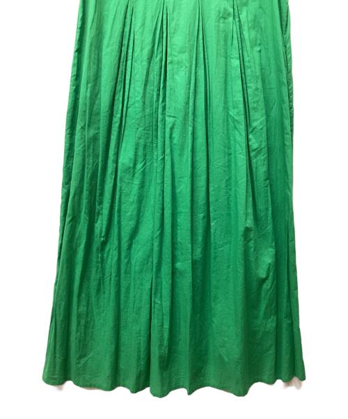 OBLI（オブリ）OBLI (オブリ) グリーンタックワンピース グリーン サイズ:Fの古着・服飾アイテム
