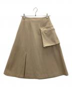 OBLIオブリ）の古着「ポケットAラインスカート」｜ベージュ