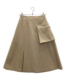 OBLI（オブリ）の古着「ポケットAラインスカート」｜ベージュ