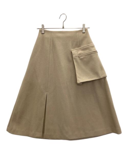 OBLI（オブリ）OBLI (オブリ) ポケットAラインスカート ベージュ サイズ:SIZE1の古着・服飾アイテム