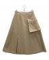 OBLI（オブリ）の古着「ポケットAラインスカート」｜ベージュ