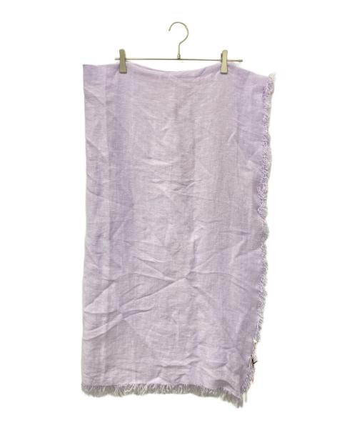 ASAUCE MELER（アソースメレ）ASAUCE MELER (アソースメレ) ベルギーリネンフリンジストール ラベンダー 未使用品の古着・服飾アイテム