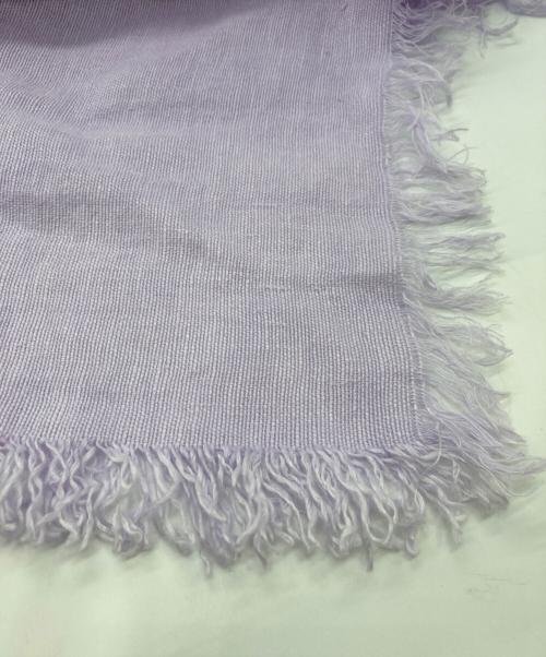 ASAUCE MELER（アソースメレ）ASAUCE MELER (アソースメレ) ベルギーリネンフリンジストール ラベンダー 未使用品の古着・服飾アイテム