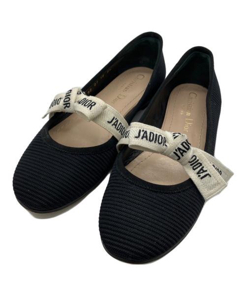 Christian Dior（クリスチャン ディオール）Christian Dior (クリスチャン ディオール) バレエ フラットシューズ ブラック サイズ:34の古着・服飾アイテム