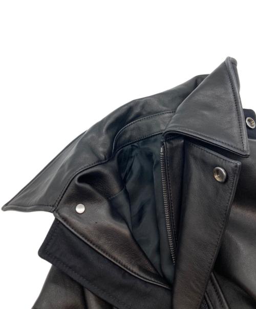 MURRAL（ミューラル）MURRAL (ミューラル) Framed embroidery leather jacket ブラック サイズ:Fの古着・服飾アイテム