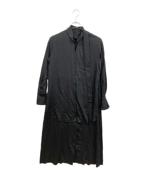 MURRAL（ミューラル）MURRAL (ミューラル) Framed embroidery wrap dress ブラック サイズ:SIZE 2の古着・服飾アイテム