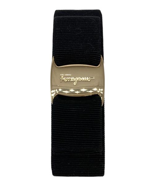 Ferragamo（フェラガモ）Ferragamo (フェラガモ) ヴァラリボンバレッタ ブラックの古着・服飾アイテム
