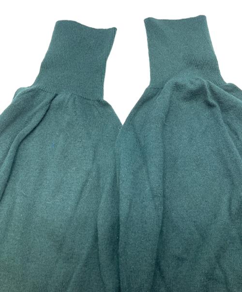 LOISIR（ロワズィール）LOISIR (ロワズィール) コットンカシミヤ天竺ポロニット グリーン サイズ:Freeの古着・服飾アイテム