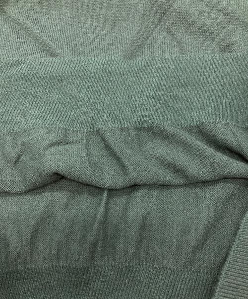 LOISIR（ロワズィール）LOISIR (ロワズィール) コットンカシミヤ天竺ポロニット グリーン サイズ:Freeの古着・服飾アイテム