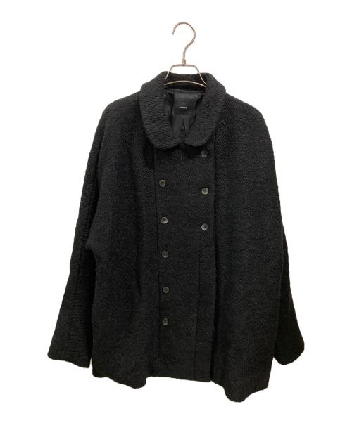 eunoia（ユノイア）eunoia (ユノイア) ツイードダブルショートコート ブラック サイズ:Freeの古着・服飾アイテム