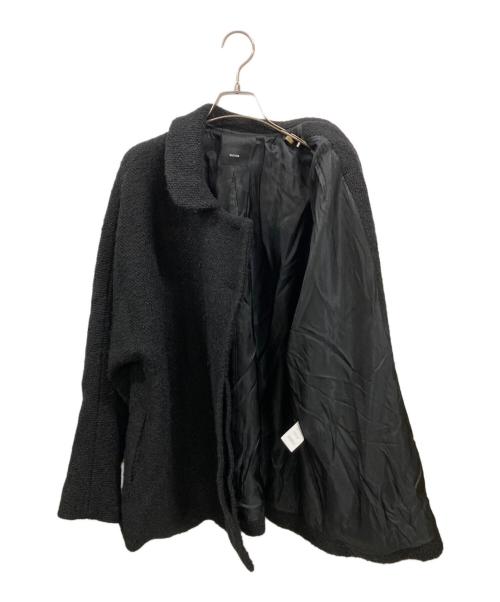 eunoia（ユノイア）eunoia (ユノイア) ツイードダブルショートコート ブラック サイズ:Freeの古着・服飾アイテム