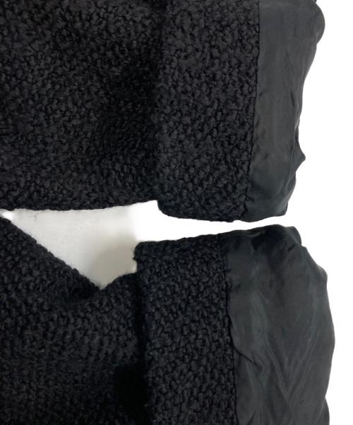 eunoia（ユノイア）eunoia (ユノイア) ツイードダブルショートコート ブラック サイズ:Freeの古着・服飾アイテム