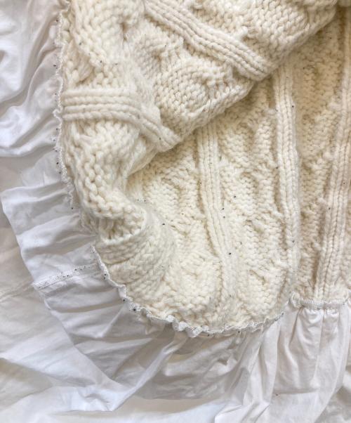 OBLI（オブリ）OBLI (オブリ) ケーブルニットドッキングワンピース アイボリー サイズ:1の古着・服飾アイテム