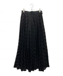 OBLI（オブリ）の古着「リボンドットスカート」｜ブラック