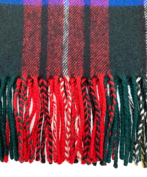 JOHNSTONS OF ELGIN（ジョンストンズオブエルガン）JOHNSTONS OF ELGIN (ジョンストンズオブエルガン) カシミヤチェックストール/マフラー ネイビーの古着・服飾アイテム