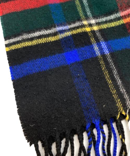 JOHNSTONS OF ELGIN（ジョンストンズオブエルガン）JOHNSTONS OF ELGIN (ジョンストンズオブエルガン) カシミヤチェックストール/マフラー ネイビーの古着・服飾アイテム
