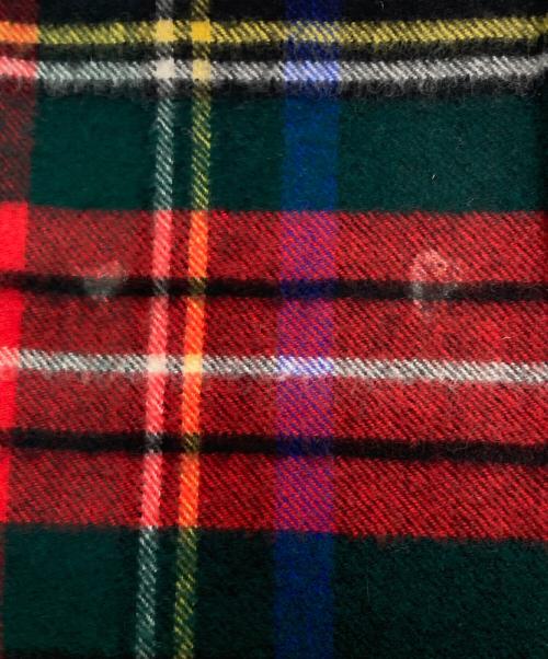 JOHNSTONS OF ELGIN（ジョンストンズオブエルガン）JOHNSTONS OF ELGIN (ジョンストンズオブエルガン) カシミヤチェックストール/マフラー ネイビーの古着・服飾アイテム