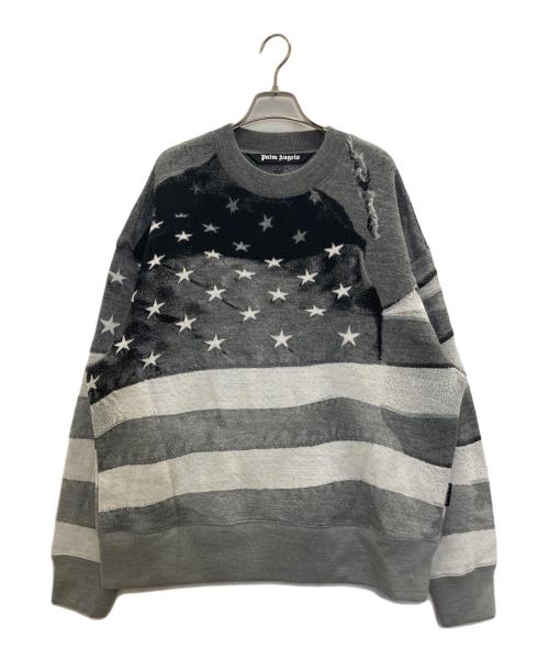 Palm Angels（パーム エンジェルス）Palm Angels (パーム エンジェルス) スタージャガードニット グレー サイズ:XSの古着・服飾アイテム