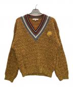 maison kitsuneメゾンキツネ）の古着「BOLD FOX HEAD CRAFTY COMFORT JUMPER」｜イエロー