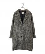 Couture d'adamクチュールドアダム）の古着「グレンチェックチェスターコート」｜ブラック