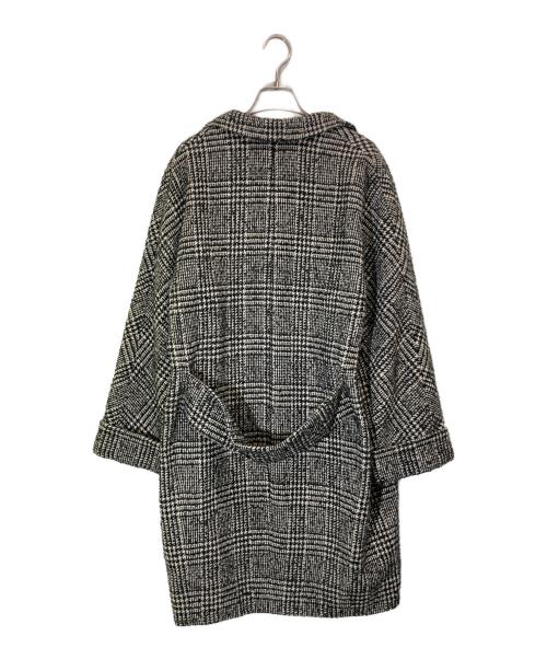 Couture d'adam（クチュールドアダム）Couture d'adam (クチュールドアダム) グレンチェックチェスターコート ブラック サイズ:FREEの古着・服飾アイテム