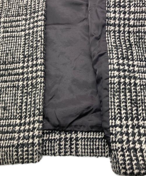 Couture d'adam（クチュールドアダム）Couture d'adam (クチュールドアダム) グレンチェックチェスターコート ブラック サイズ:FREEの古着・服飾アイテム