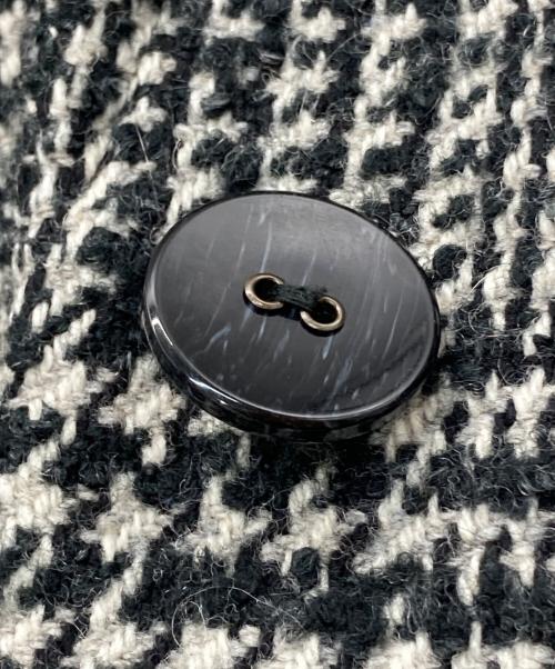 Couture d'adam（クチュールドアダム）Couture d'adam (クチュールドアダム) グレンチェックチェスターコート ブラック サイズ:FREEの古着・服飾アイテム