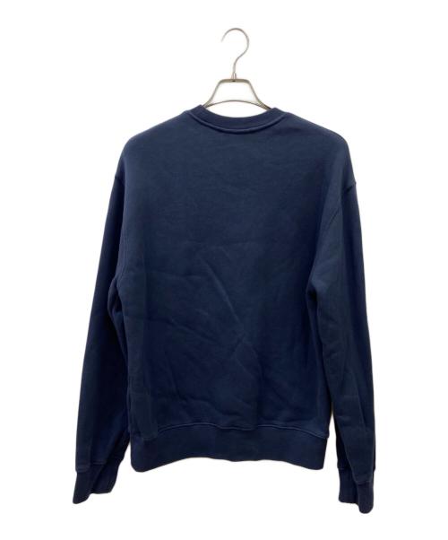 maison kitsune（メゾンキツネ）maison kitsune (メゾンキツネ) フォックス パッチ スウェットシャツ ネイビー サイズ:Sの古着・服飾アイテム