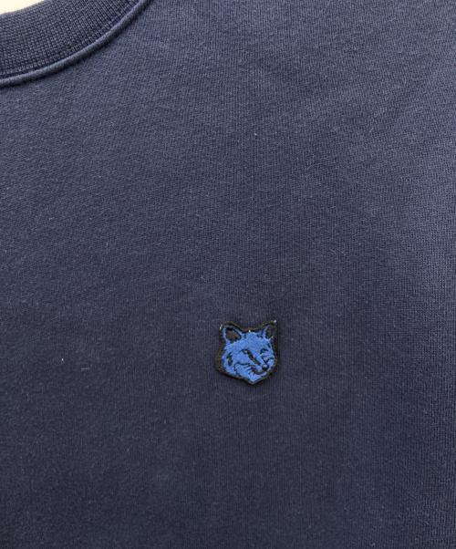 maison kitsune（メゾンキツネ）maison kitsune (メゾンキツネ) フォックス パッチ スウェットシャツ ネイビー サイズ:Sの古着・服飾アイテム