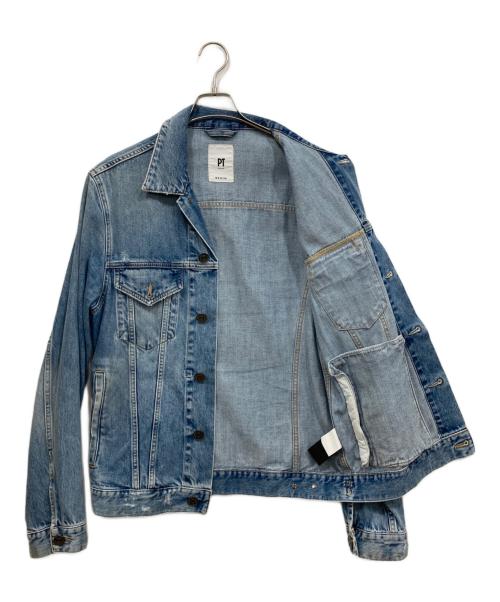 PT TORINO（ピーティートリノ）PT TORINO (ピーティートリノ) ユーズド加工デニムジャケット インディゴ サイズ:54の古着・服飾アイテム