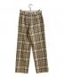 Drawer (ドゥロワー) アルパカ混シルクライニングチェックパンツ ベージュ サイズ:34：10000円