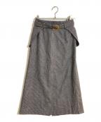 Pinky & Dianneピンキーアンドダイアン）の古着「ホースチャーム付きレイヤードスカート」｜ネイビー