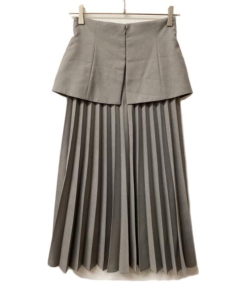Pinky & Dianne（ピンキーアンドダイアン）Pinky & Dianne (ピンキーアンドダイアン) コルセットプリーツスカート グレー サイズ:36 未使用品の古着・服飾アイテム