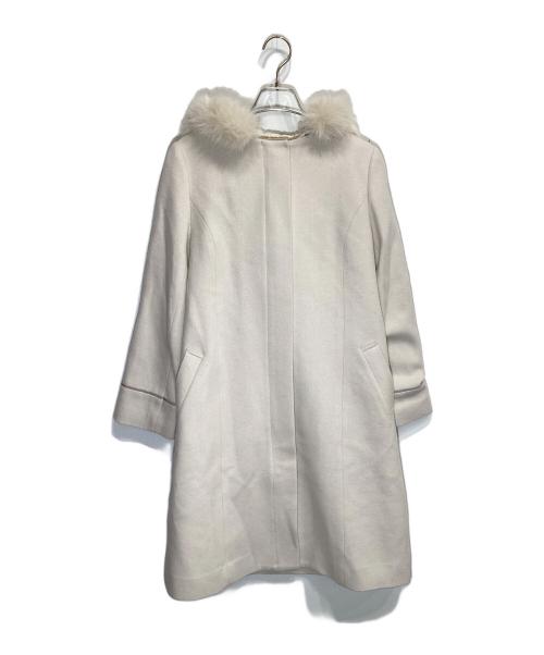 LAISSE PASSE（レッセパッセ）LAISSE PASSE (レッセパッセ) フロントジップコート ホワイト サイズ:38の古着・服飾アイテム