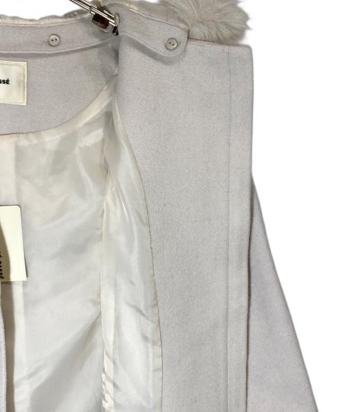 LAISSE PASSE（レッセパッセ）LAISSE PASSE (レッセパッセ) フロントジップコート ホワイト サイズ:38の古着・服飾アイテム