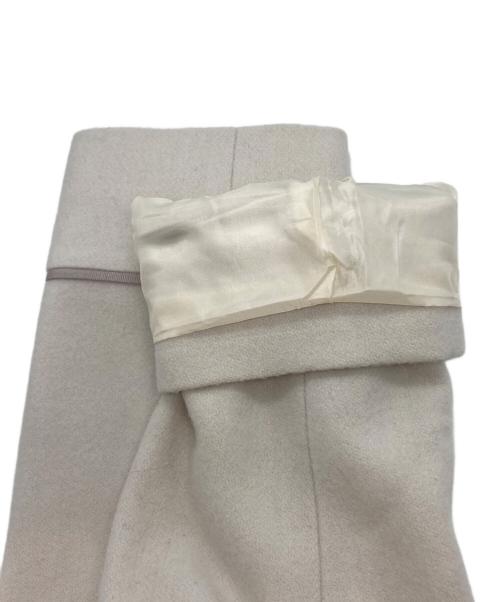 LAISSE PASSE（レッセパッセ）LAISSE PASSE (レッセパッセ) フロントジップコート ホワイト サイズ:38の古着・服飾アイテム