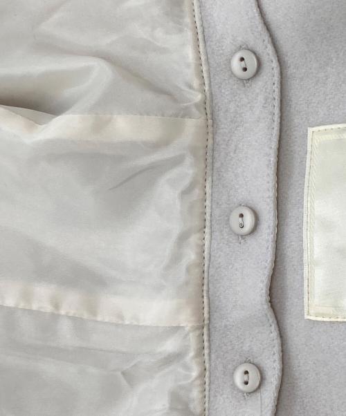 LAISSE PASSE（レッセパッセ）LAISSE PASSE (レッセパッセ) フロントジップコート ホワイト サイズ:38の古着・服飾アイテム