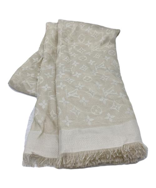 LOUIS VUITTON（ルイ ヴィトン）LOUIS VUITTON (ルイ ヴィトン) ショール・モノグラム シャイン アイボリーの古着・服飾アイテム