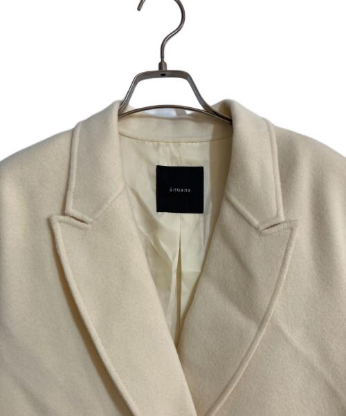 anuans（アニュアンス）anuans (アニュアンス) リバーロングダブルポケットチェスターコート アイボリー サイズ:Mの古着・服飾アイテム