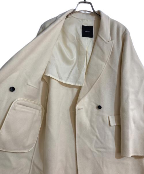 anuans（アニュアンス）anuans (アニュアンス) リバーロングダブルポケットチェスターコート アイボリー サイズ:Mの古着・服飾アイテム