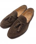 Crockett & Jones×BEAMS Fクロケット＆ジョーンズ×ビームスエフ）の古着「CAVENDISH 3 スエード タッセルローファー」｜ブラウン