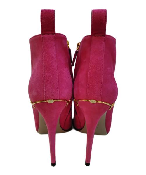 GUCCI（グッチ）GUCCI (グッチ) アンクルブーツ ピンク サイズ:36 1/2の古着・服飾アイテム