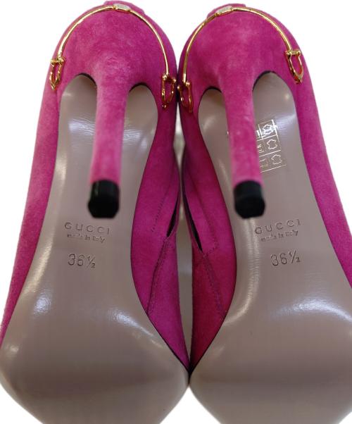 GUCCI（グッチ）GUCCI (グッチ) アンクルブーツ ピンク サイズ:36 1/2の古着・服飾アイテム