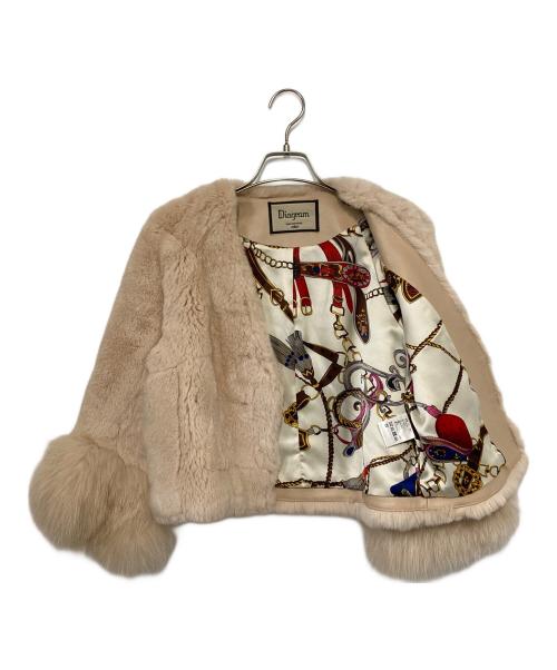 Diagram GRACE CONTINENTAL（ダイアグラム グレースコンチネンタル）Diagram GRACE CONTINENTAL (ダイアグラム グレースコンチネンタル) レッキスFOXショートジャケット ベージュ サイズ:36の古着・服飾アイテム