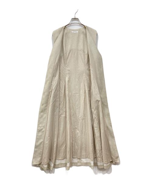 CADUNE（カデュネ）CADUNE (カデュネ) タックジレワンピース ライトグレー サイズ:38の古着・服飾アイテム